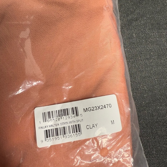 MinkPink - Finlay Halter Maxi Gown Dress - Clay - Medium NWT - Picture 7 of 8